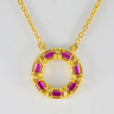 Zoey Red Statement Pendant Necklace for Bold Style